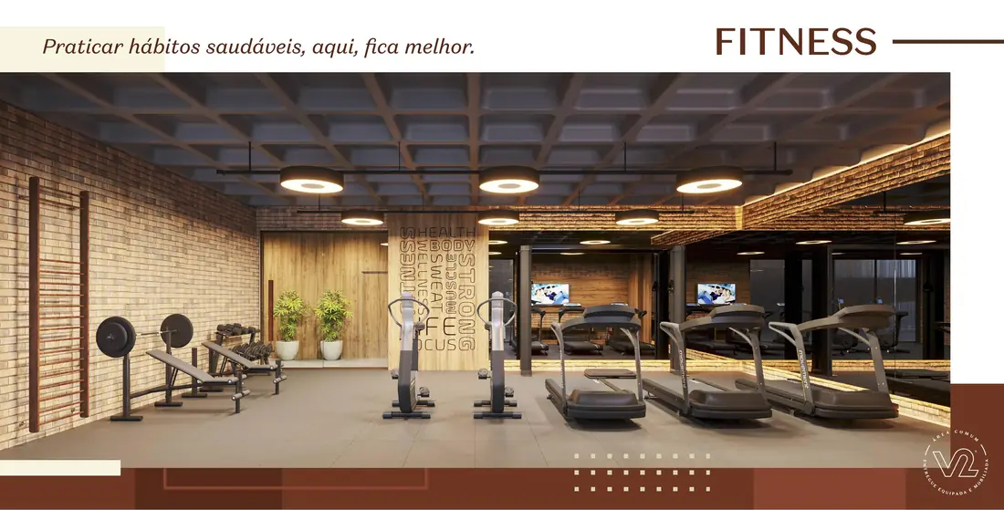 Fitness — área comum do WISH Residence