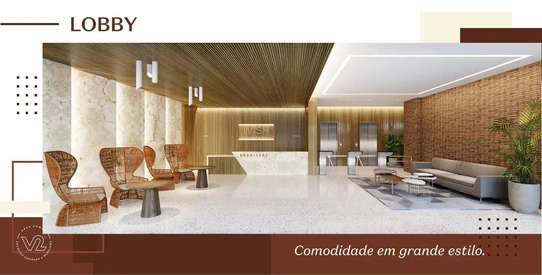 Lobby — área comum do WISH Residence