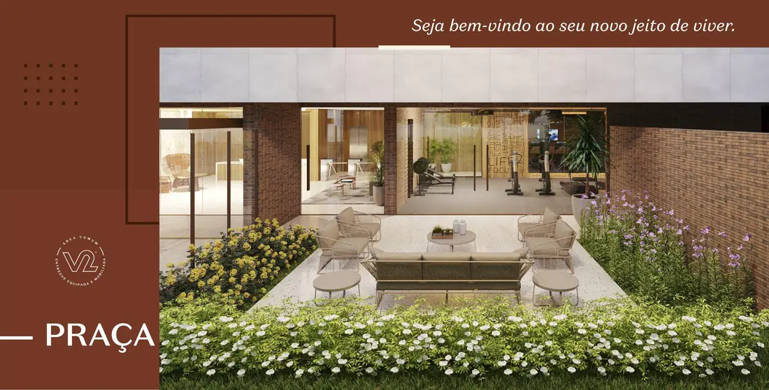 Praça — área comum do WISH Residence